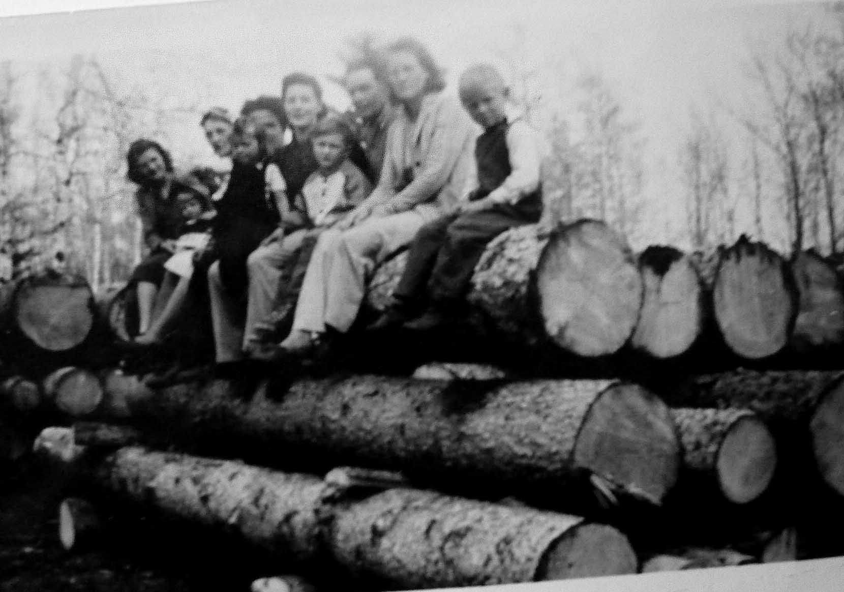 Martineau Camp on Logs